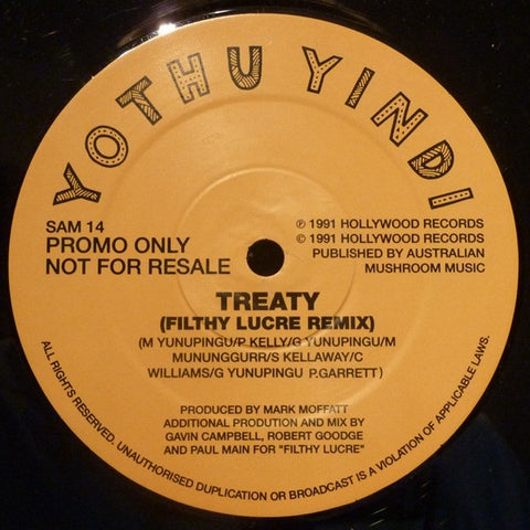 Yothu Yindi - Treaty 12" SAM14 Hollywood Records