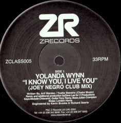 Yolanda Wyns / Doug Willis - I Know You, I Live You / Skate Dancer (Joey Negro Remixes) - Z Records ZCLASS 005