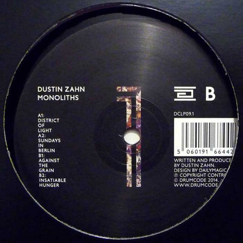 Dustin Zahn ‎– Monoliths - Drumcode ‎– DCLP09.1