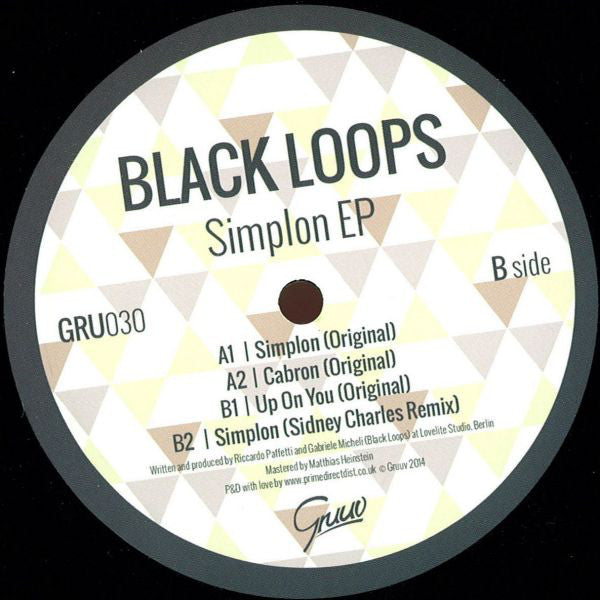 Black Loops ‎– Simplon EP - Gruuv ‎– GRU030