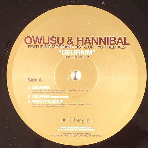 Owusu & Hannibal ‎– Delirium Ubiquity ‎– UR12 183
