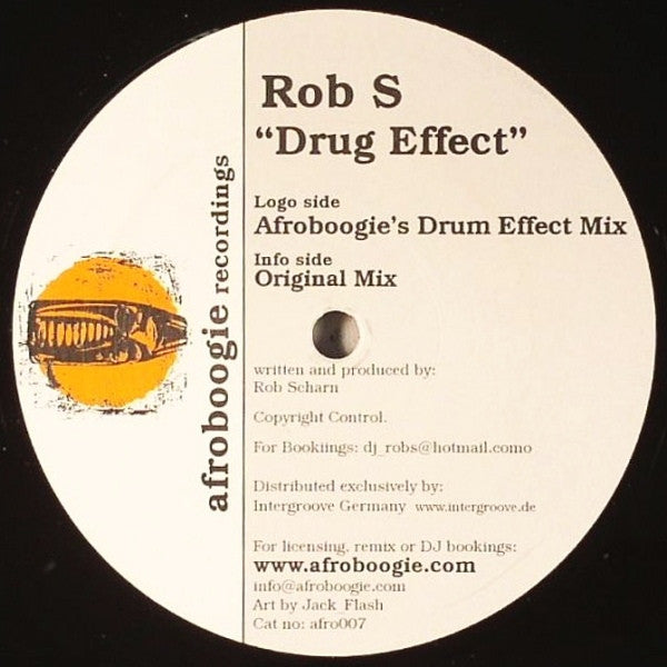 Rob S - Drug Effect 12" AFRO007 Afroboogie Recordings