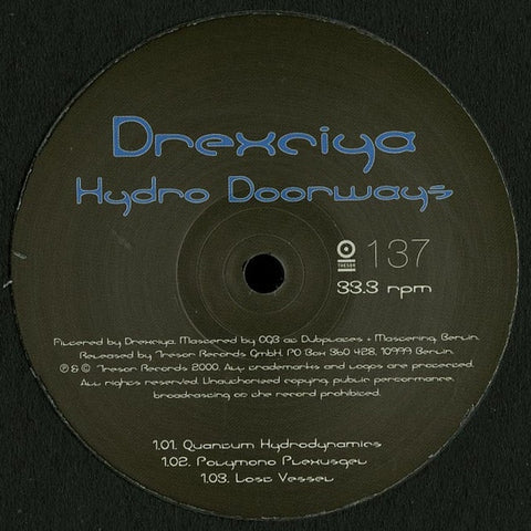 Drexciya ‎– Hydro Doorways Tresor ‎– Tresor137