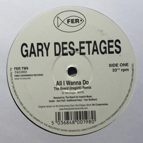 Gary Des Etages - All I Wanna Do 12" First Experience Records ‎– FER TW9