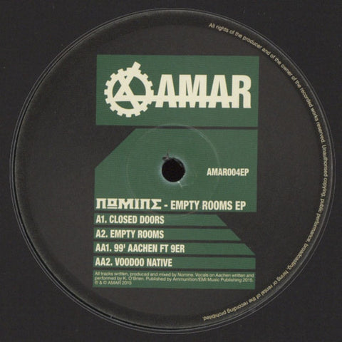 Nomine - Empty Rooms EP 12" AMAR004EP Amar