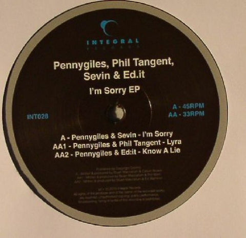 Pennygiles ‎– I'm Sorry EP 12" Integral Records - INT028