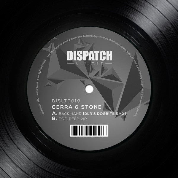 Gerra & Stone ‎– Back Hand Dispatch Recordings ‎– DISLTD019