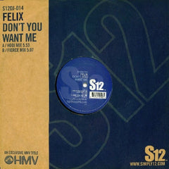 Felix - Don't You Want Me 12" S12DJ014 Simply Vinyl (S12)