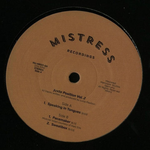 Juxta Position ‎– Juxta Position Vol 2 12" Mistress Recordings ‎– HU-MR07-SH