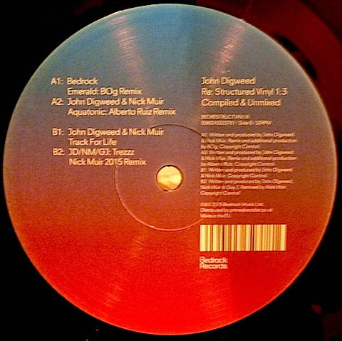 John Digweed ‎– Re:Structured Vinyl 1:3 12" Bedrock Records ‎– BEDRESTRUCTVIN1
