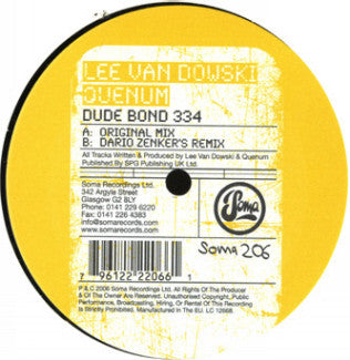 Lee Van Dowski, Quenum – Dude Bond 334 Soma Quality Recordings – SOMA 206
