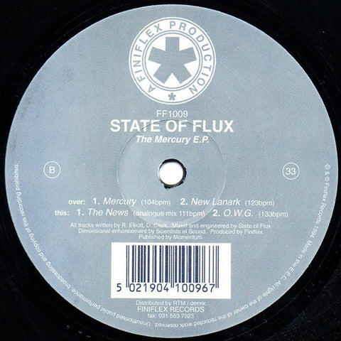 State Of Flux - The Mercury EP 12" FF1009 Finiflex