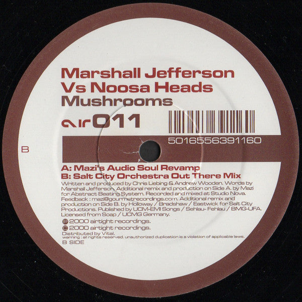 Marshall Jefferson vs Noosa Heads - Mushrooms - Airtight air011