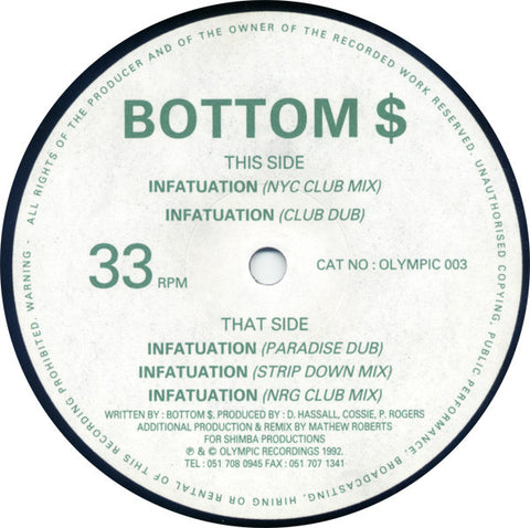Bottom - Infatuation Olympic Recordings – OLYMPIC003