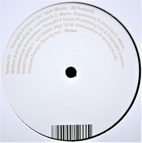 Youngsta & Cimm ‎– Split Minds / Redshift Tempa ‎– Tempa111