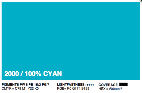 P2000 - Montana Cans Gold Acrylic Spray - 100% Cyan 400ML