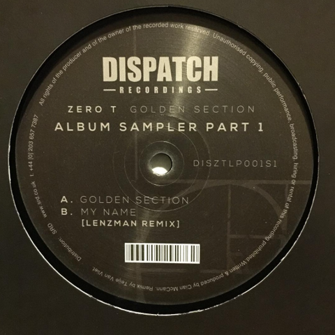 Zero Tolerance ‎– Golden Section Album Sampler 1 - Dispatch Recordings ‎– DISZTLP001S1