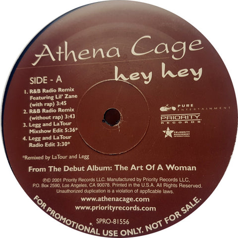 Athena Cage – Hey Hey Priority Records – SPRO81556