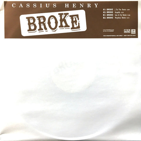 Cassius Henry – Broke Edel Records – 0123380EREP