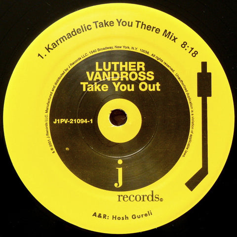 Luther Vandross – Take You Out (Remixes) J Records – J1PV210941