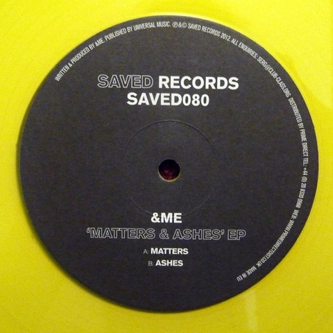 &Me - Matters & Ashes EP 12", EP, Yel Saved Records SAVED080